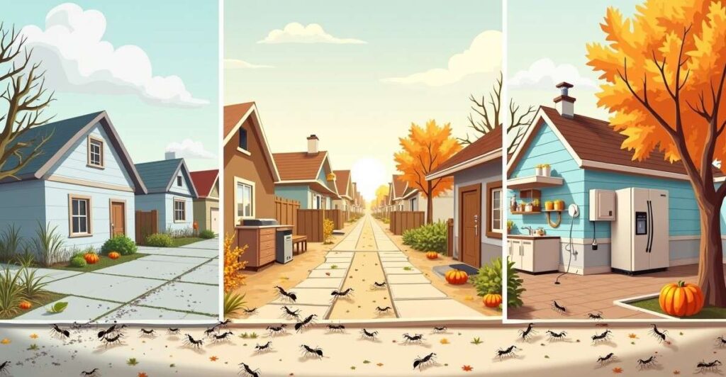 why ants come into houses in different seasons