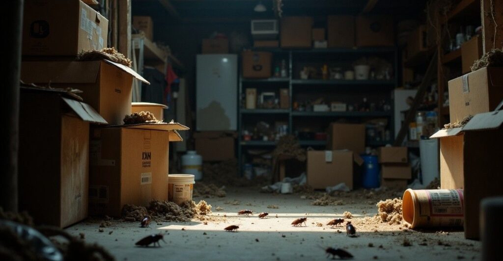 common cockroach infestation causes hiding spots